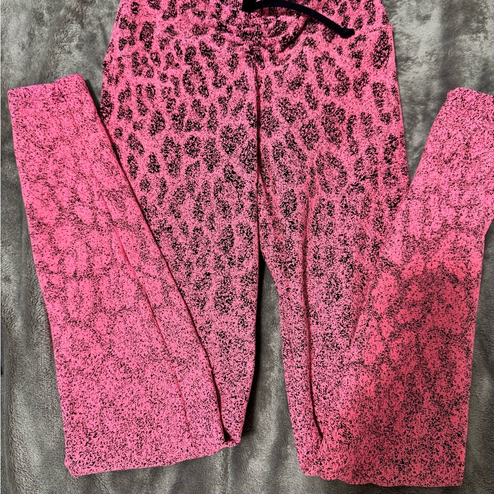 Pink Leopard Print Leggings